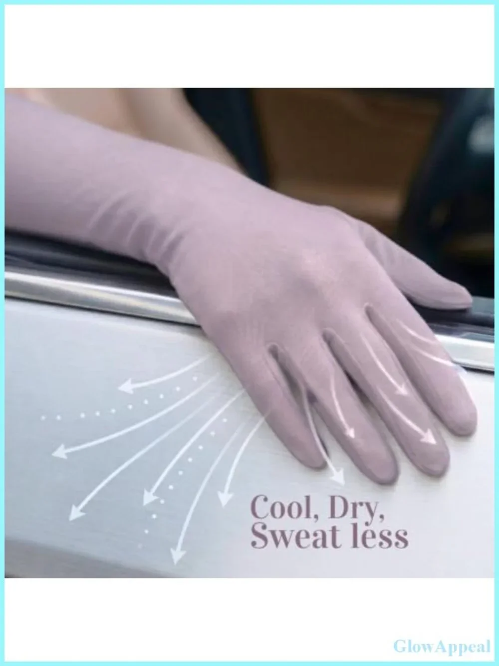 Women's UV Protection Driving Gloves, Full Finger Cotton with Touchscreen 21.6